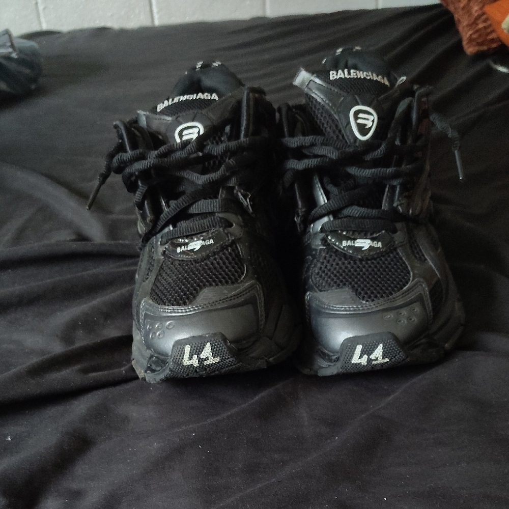 Balenciaga Kids Black Mesh Sneakers